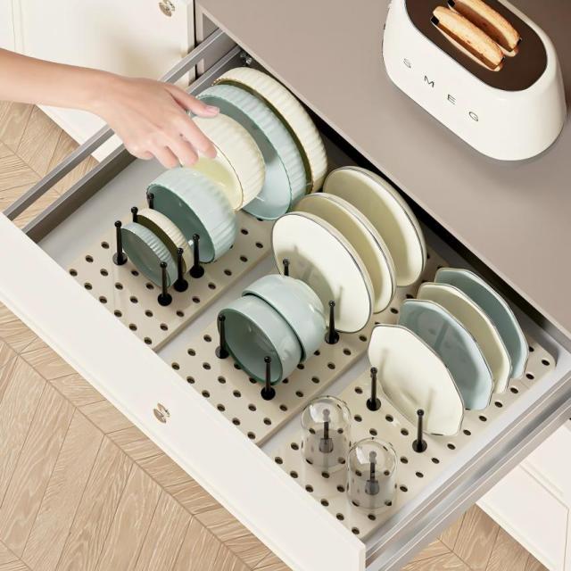 Expandable Tableware Drainer Pegboard Kitchen Storage Tray For Cups Plates Organizer,Ningbo YoungHome Houseware Co., Ltd.,Expandable Tableware Drainer Pegboard Kitchen Storage Tray For Cups Plates Organizer