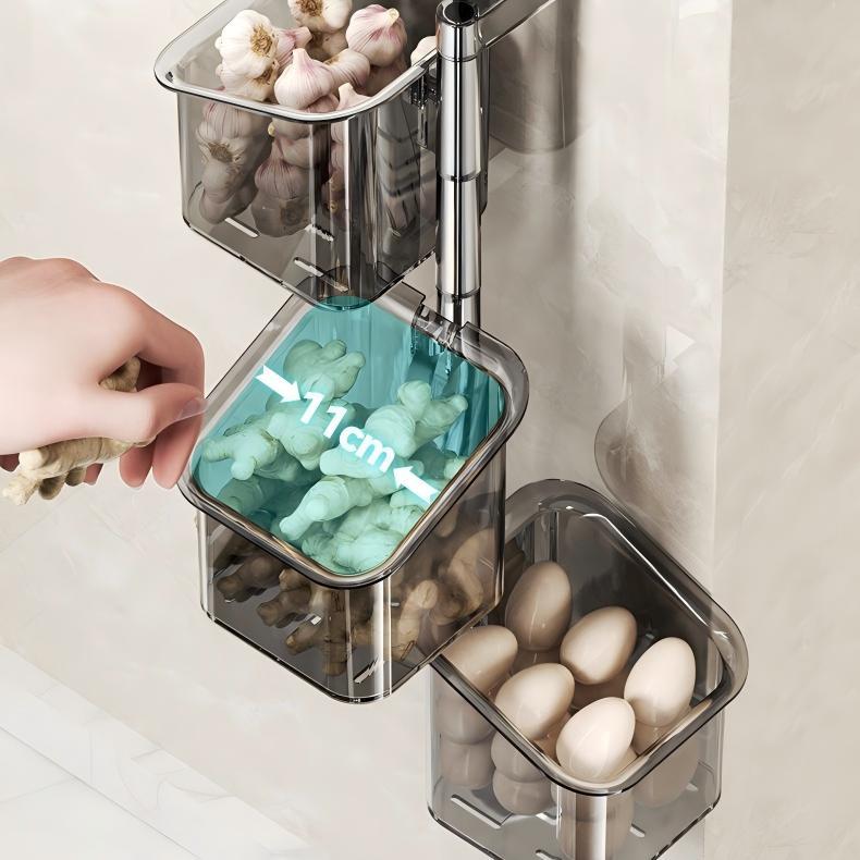 180 Degree Rotatable Suction Kitchen Storage Box No Drill Wall Mount Organizer Shelf,Ningbo YoungHome Houseware Co., Ltd.,180 Degree Rotatable Suction Kitchen Storage Box No Drill Wall Mount Organizer Shelf