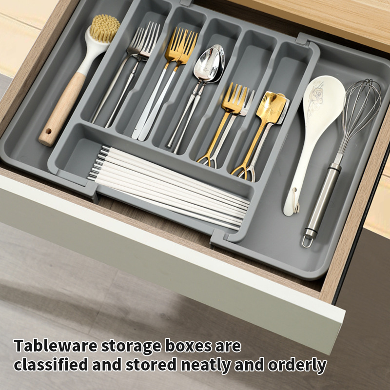 Adjustable Expandable Cutlery Drawer Tray Multi Grid Kitchen Storage Organizer Rack,Ningbo YoungHome Houseware Co., Ltd.,Adjustable Expandable Cutlery Drawer Tray Multi Grid Kitchen Storage Organizer Rack