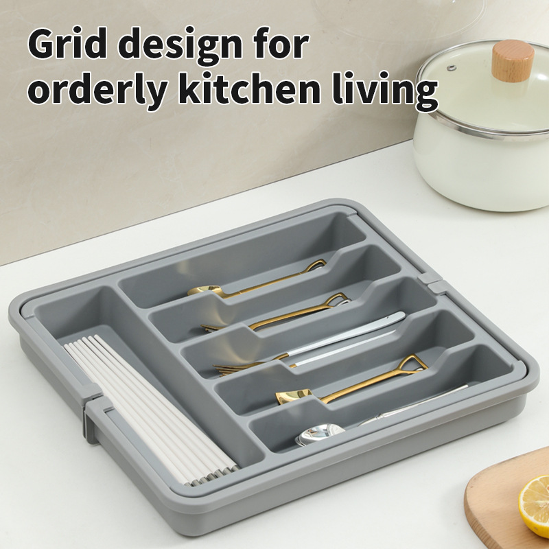 Adjustable Expandable Cutlery Drawer Tray Multi Grid Kitchen Storage Organizer Rack,Ningbo YoungHome Houseware Co., Ltd.,Adjustable Expandable Cutlery Drawer Tray Multi Grid Kitchen Storage Organizer Rack