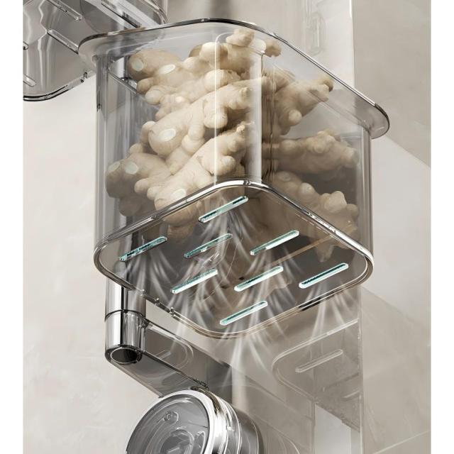 180 Degree Rotatable Suction Kitchen Storage Box No Drill Wall Mount Organizer Shelf,Ningbo YoungHome Houseware Co., Ltd.,180 Degree Rotatable Suction Kitchen Storage Box No Drill Wall Mount Organizer Shelf