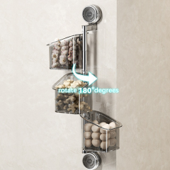 180 Degree Rotatable Suction Kitchen Storage Box No Drill Wall Mount Organizer Shelf,Ningbo YoungHome Houseware Co., Ltd.,180 Degree Rotatable Suction Kitchen Storage Box No Drill Wall Mount Organizer Shelf