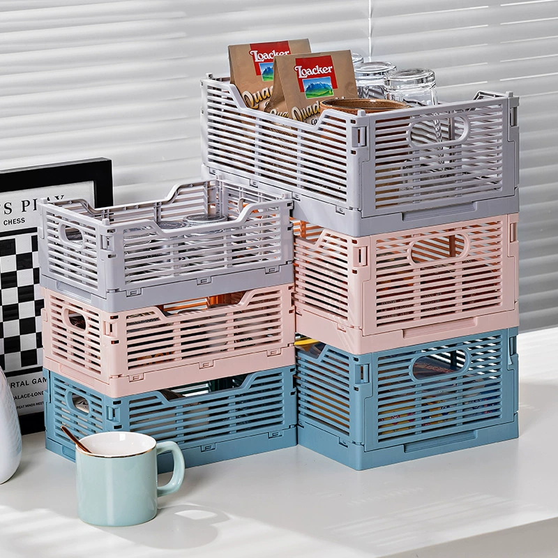 INS‑style Collapsible Plastic Storage Basket, Sundry Organizer Box,Ningbo YoungHome Houseware Co., Ltd.,INS‑style Collapsible Plastic Storage Basket, Sundry Organizer Box