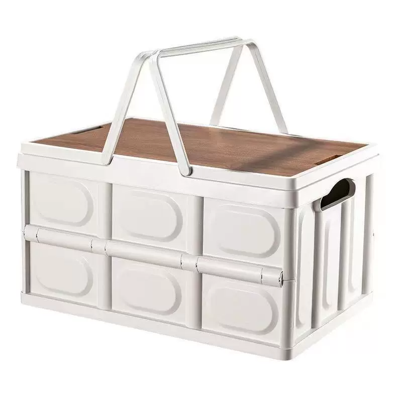 Collapsible Large‑Capacity Outdoor Camping Storage Bin with Wooden Lid,Ningbo YoungHome Houseware Co., Ltd.,Collapsible Large‑Capacity Outdoor Camping Storage Bin with Wooden Lid
