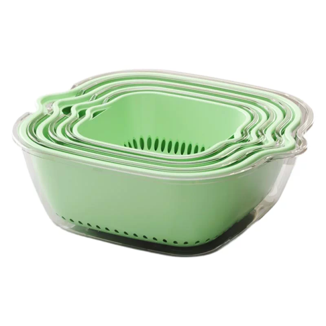 Double Layer PET Fruit & Vegetable Colander,Ningbo YoungHome Houseware Co., Ltd.,Double Layer PET Fruit & Vegetable Colander