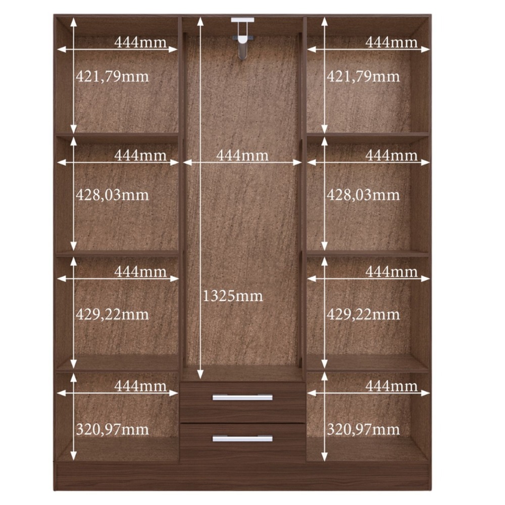 COMBO CLOSET 6P + CLOSET 4P CACAO B6242