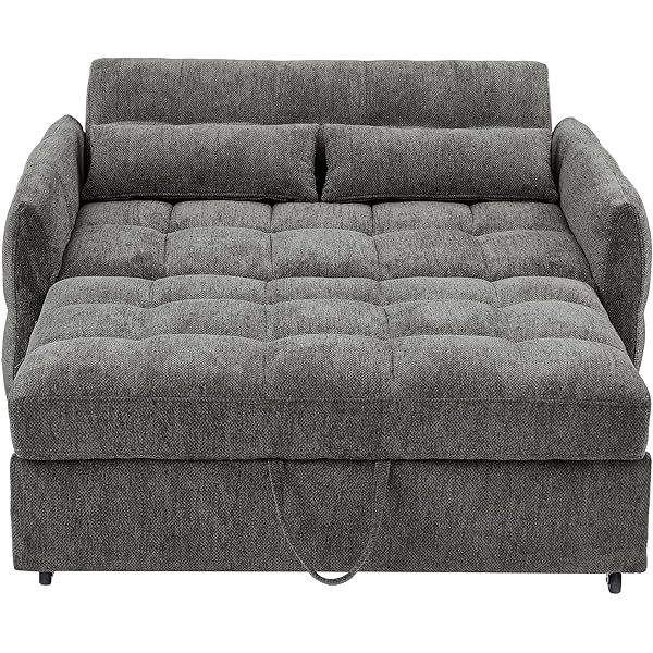 Sofá cama convertible de 52,8" con dos plazas, sofá cama capitoné 3 en 1