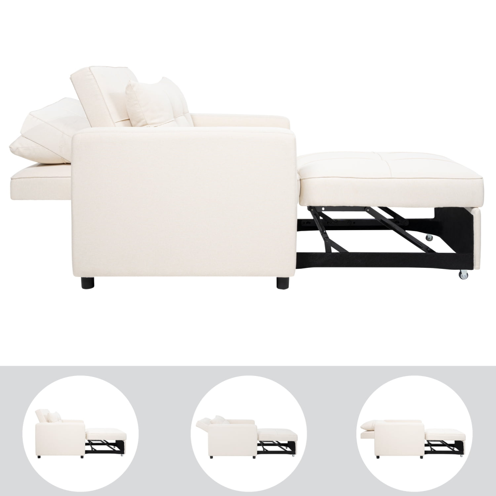 Sillón cama 3 en 1 para adultos, sofá cama extraíble