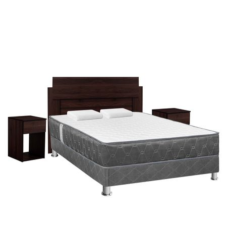 Pack Dormitorio  plazas + Veladores + Sofá Cama + Televisor LED 32" FHD