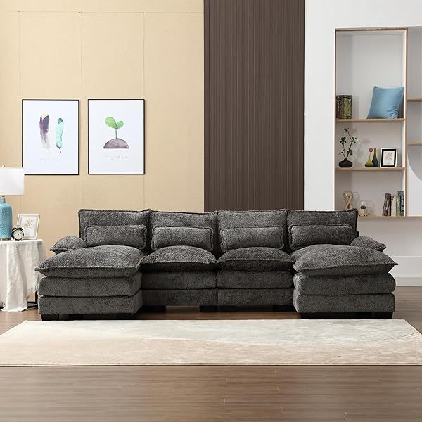 Sofá seccional de 110,6" para sala de estar con chaise longue