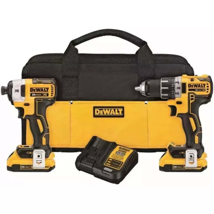 Kit combinado de taladro inalámbrico 20V Max XR, sin escobillas, 2 herramientas (DCK283D2)