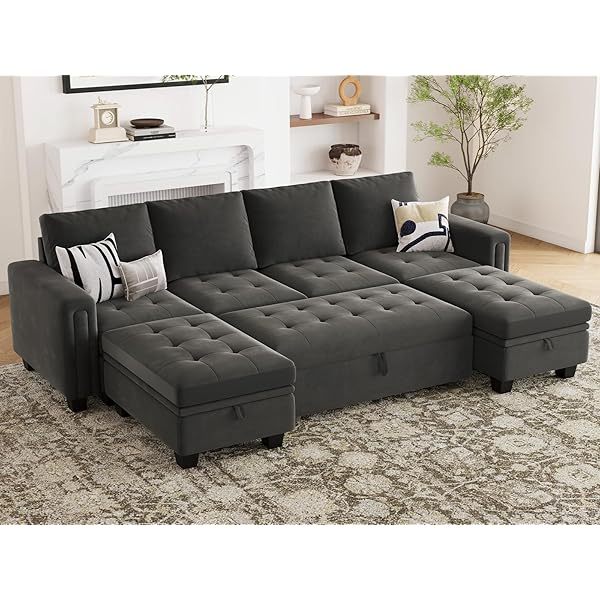 Sofá cama modular seccional con sofá cama extraíble Sofá cama modular de dos plazas