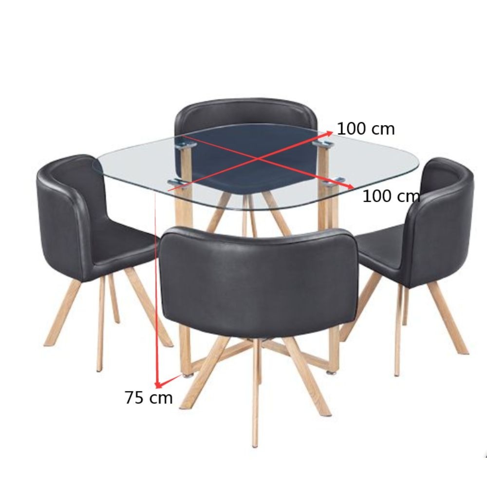Juego de Comedor Ahorra Espacio 4 Sillas