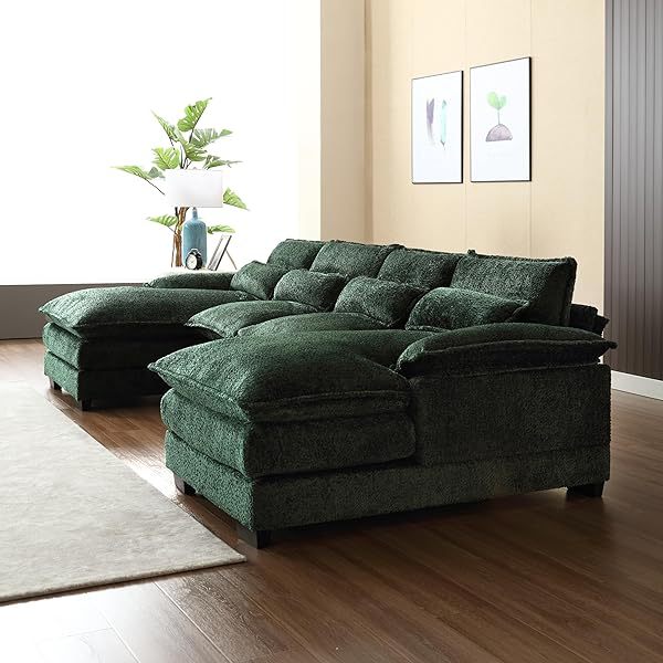 Sofá seccional de 110,6" para sala de estar con chaise longue