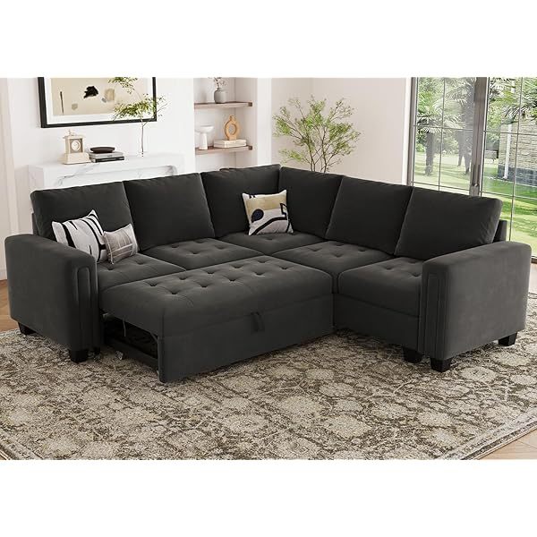 Sofá cama modular seccional con sofá cama extraíble Sofá cama modular de dos plazas