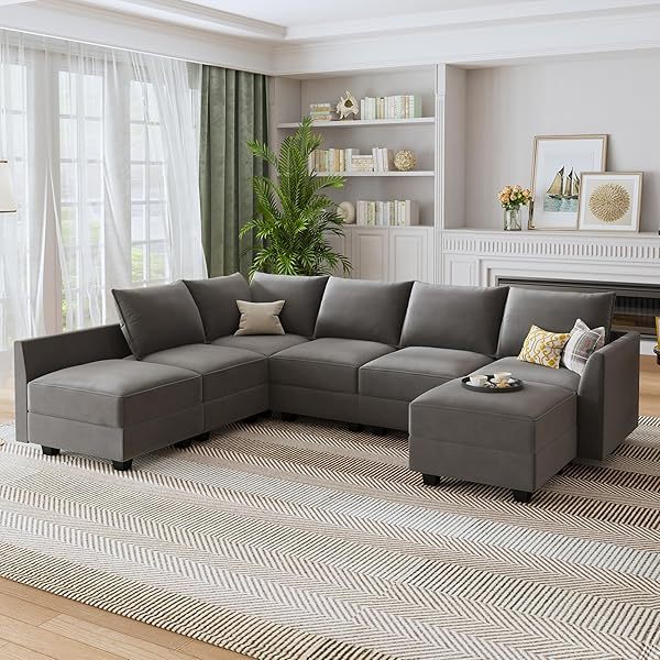 Sofá cama modular seccional con espacio de almacenamiento Sofás cama seccionales de terciopelo