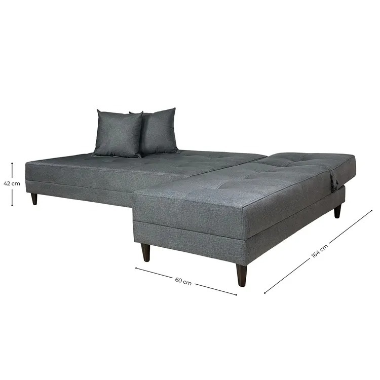 Sofá Esquinero TUKASA Pekín Velvet Gris