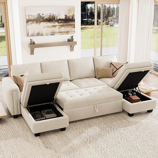 Sofá cama modular seccional con sofá cama extraíble Sofá cama modular de dos plazas