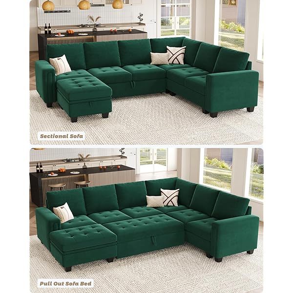 Sofá cama modular seccional con sofá cama extraíble Sofá cama modular de dos plazas