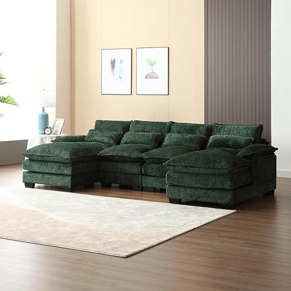 Sofá seccional de 110,6" para sala de estar con chaise longue