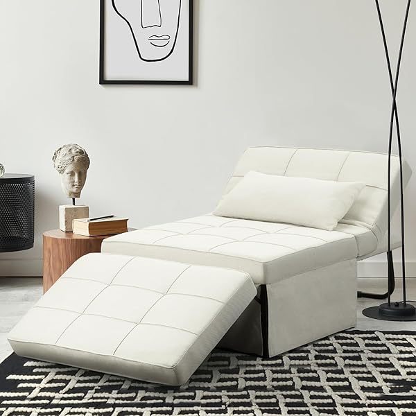 Sofá cama convertible, sillón cama futón multifuncional 4 en 1