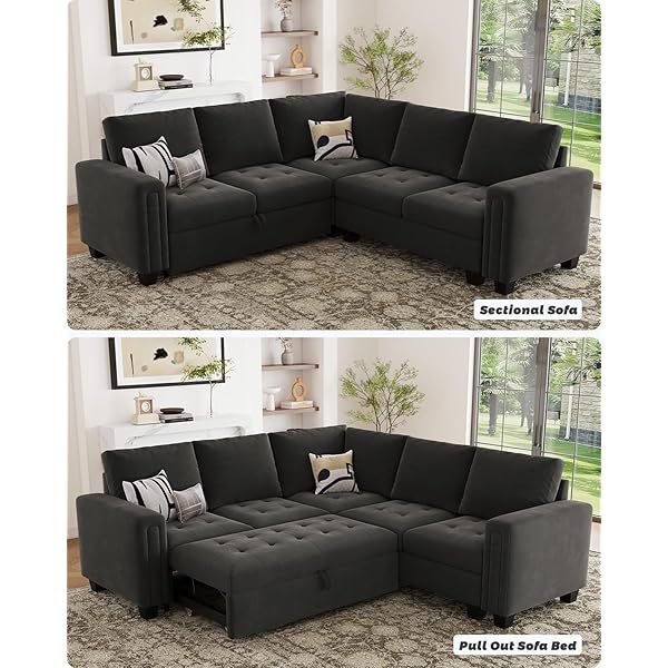 Sofá cama modular seccional con sofá cama extraíble Sofá cama modular de dos plazas
