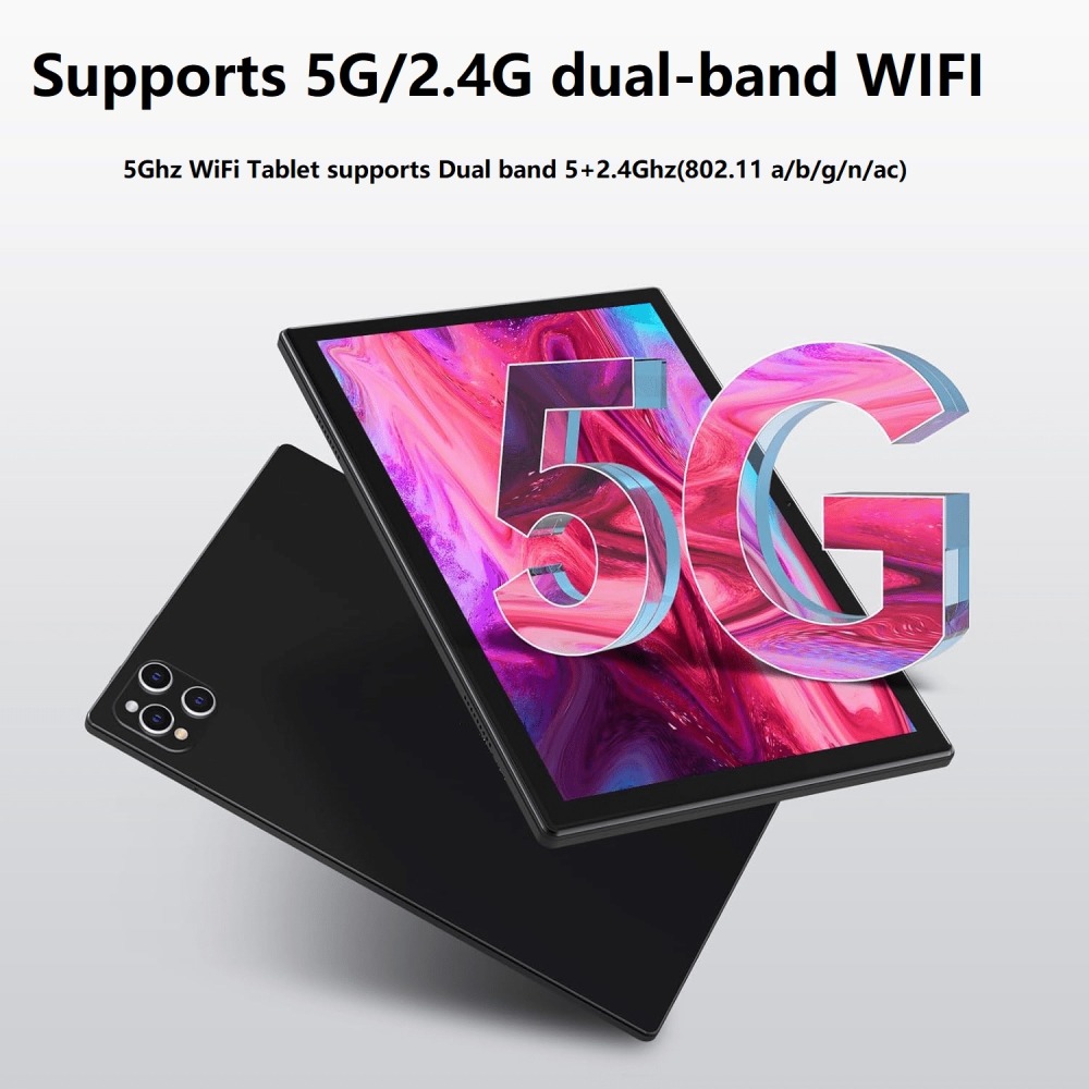 Oferta flash - compra rápida y ahorra-Tableta WiFi 5G de 10 pulgadas, 128 GB de ROM