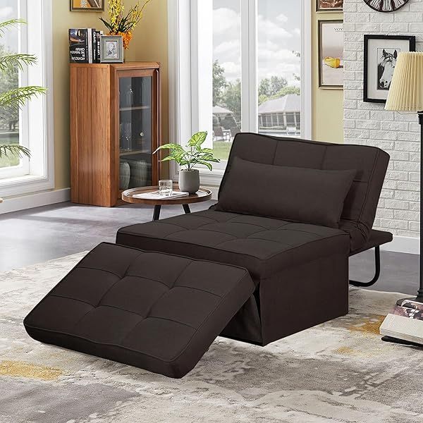Sofá cama convertible, sillón cama futón multifuncional 4 en 1