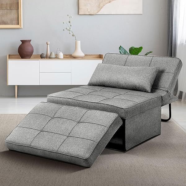 Sofá cama convertible, sillón cama futón multifuncional 4 en 1