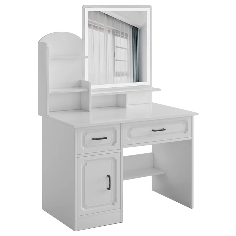 Tocador lacado en blanco, espejos para dormitorio, cajones, artículos de tocador, armarios, bolígrafo para sala de estar, té de IRa Bedroom Furniture