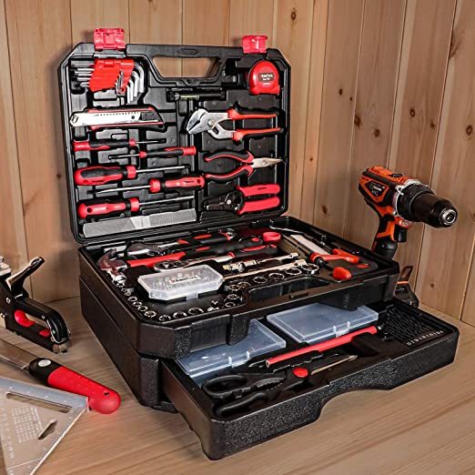 KingTool Kit de herramientas de reparación del hogar de 325 piezas