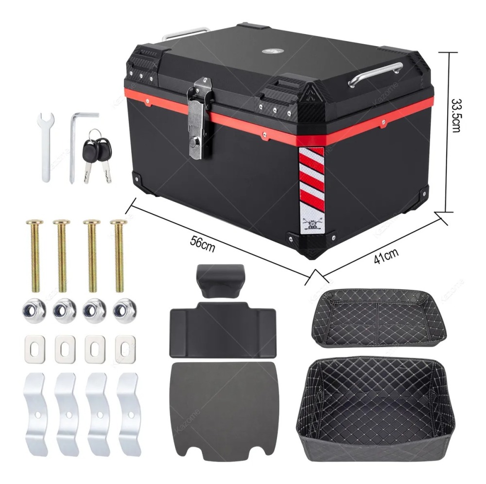 65 L Cajas Para Moto Top Case Impermeable Acomodar 2 Cascos