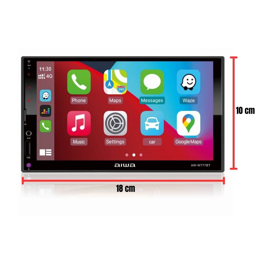 Autoradio Aiwa 7 Bluetooth Mirrorlink AndroidAuto Carplay con Camara