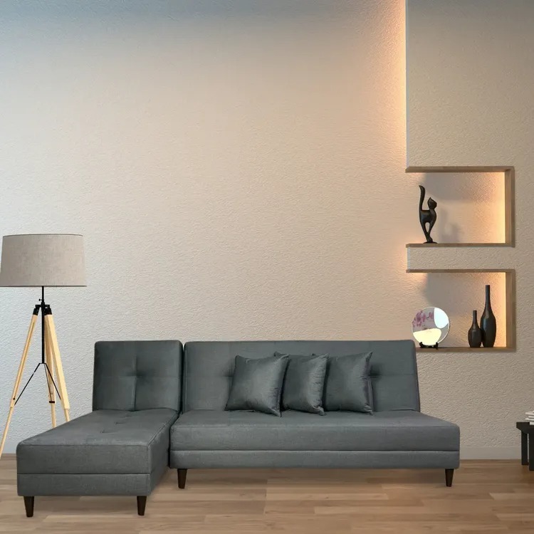 Sofá Esquinero TUKASA Pekín Velvet Gris