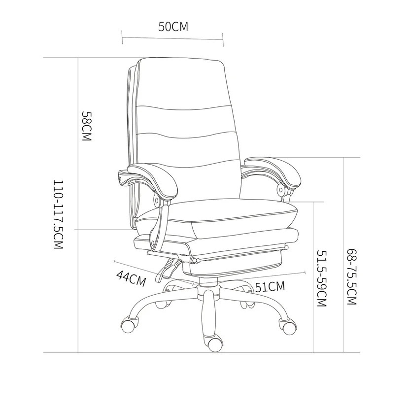 Silla de Escritorio Rocky Ejecutiva Giratoria Gris Just Home Collection
