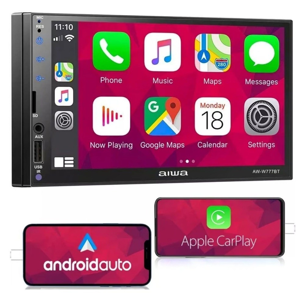 Autoradio Aiwa 7 Bluetooth Mirrorlink AndroidAuto Carplay con Camara