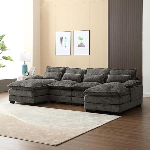 Sofá seccional de 110,6" para sala de estar con chaise longue