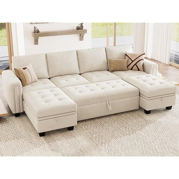 Sofá cama modular seccional con sofá cama extraíble Sofá cama modular de dos plazas
