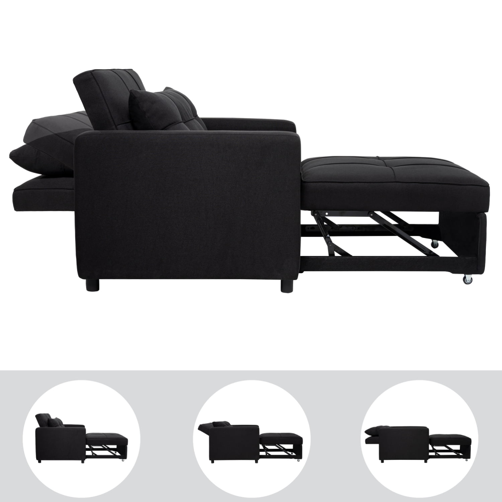 Sillón cama 3 en 1 para adultos, sofá cama extraíble