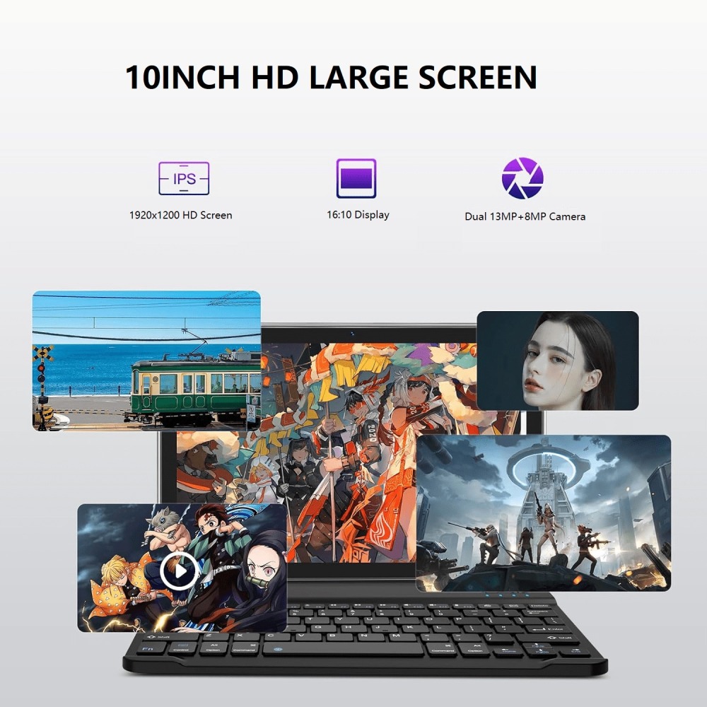 Oferta flash - compra rápida y ahorra-Tableta WiFi 5G de 10 pulgadas, 128 GB de ROM