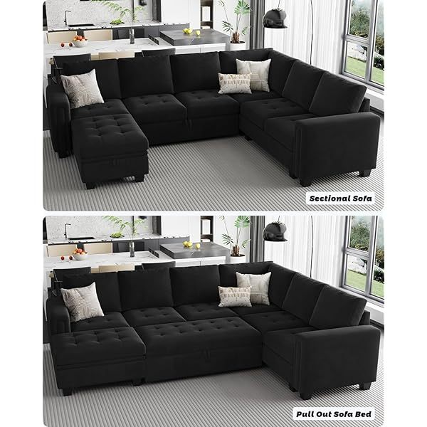Sofá cama modular seccional con sofá cama extraíble Sofá cama modular de dos plazas