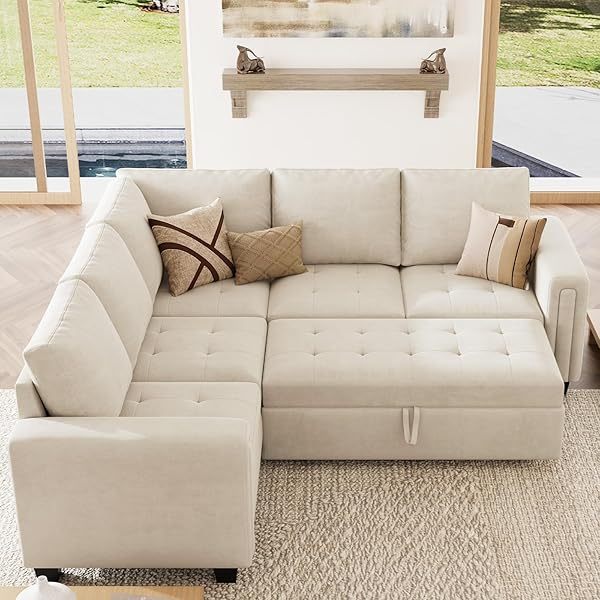 Sofá cama modular seccional con sofá cama extraíble Sofá cama modular de dos plazas