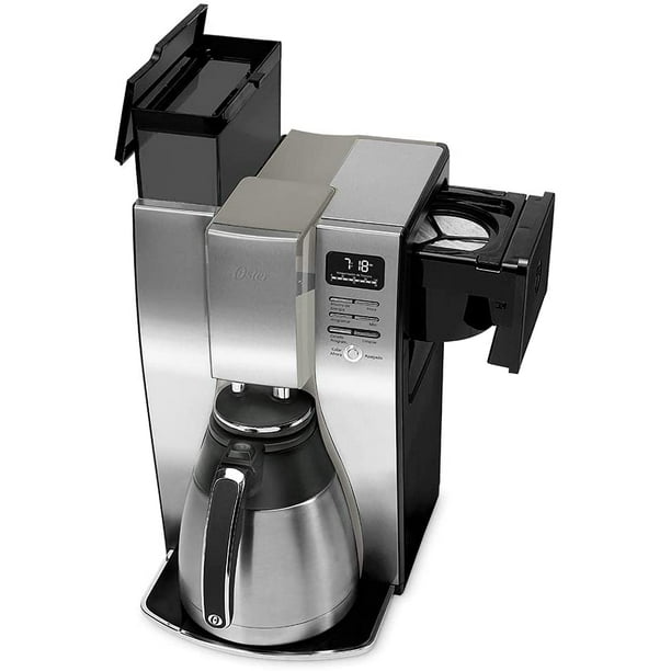 CAFETERA 10 TAZAS PROGRAMABLE JARRA TERMICA ACERO INOXIDABLE PLATEADA