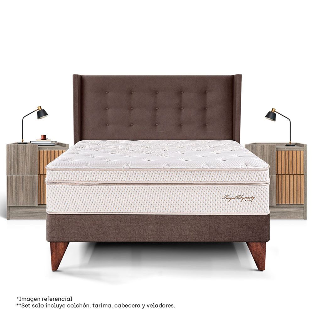 2 Plz + 2 Veladores + 2 Almohadas Viscoelásticas + Protector