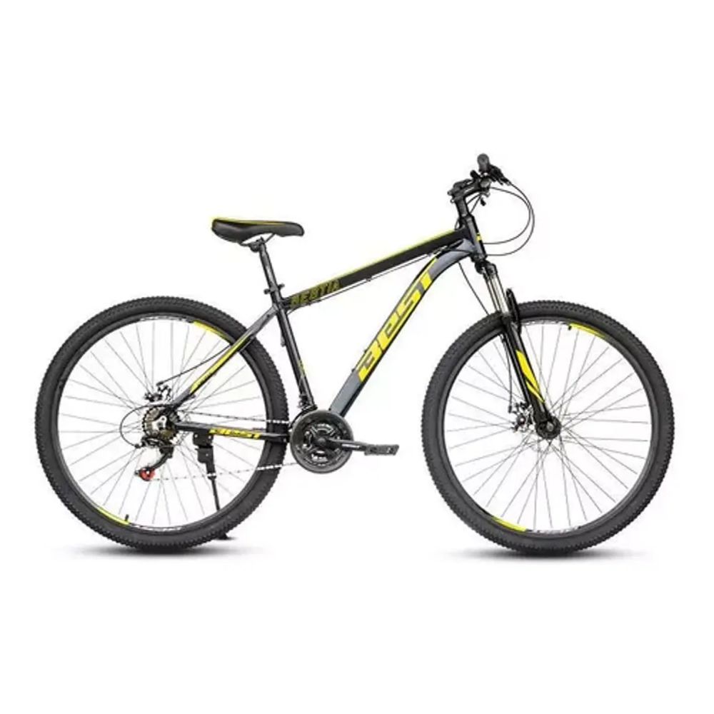 Bicicleta  Aro 29 Aluminio 21V Negro-amarillo