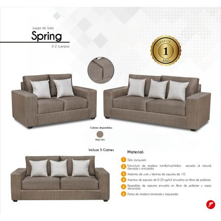 Juego de Sala Spring 3-2 marron
