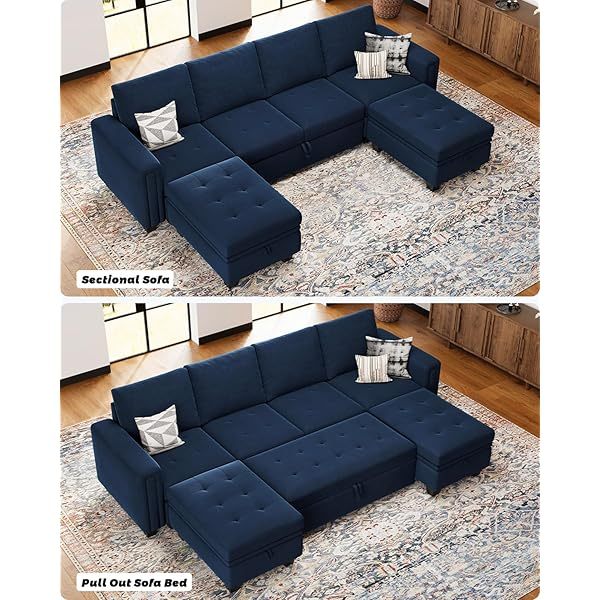 Sofá cama modular seccional con sofá cama extraíble Sofá cama modular de dos plazas