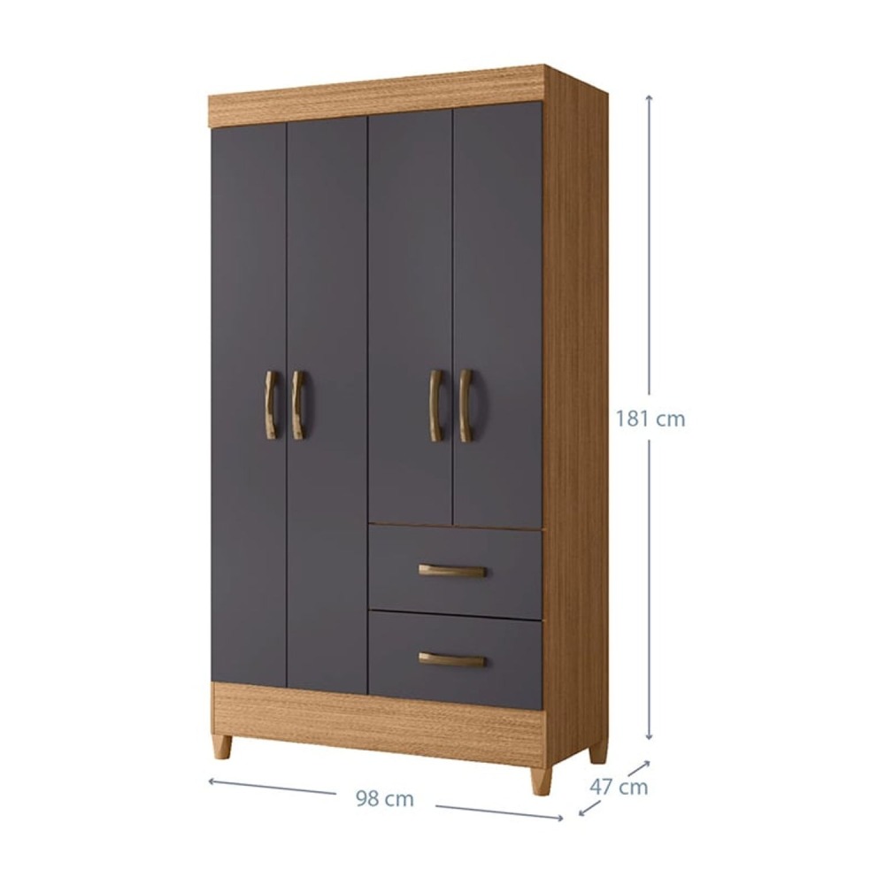 COMBO CLOSET 4P+COMODA DOB GRAP