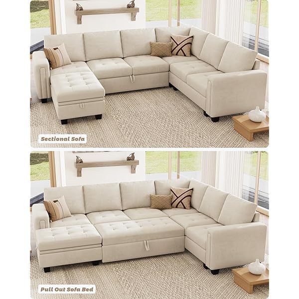 Sofá cama modular seccional con sofá cama extraíble Sofá cama modular de dos plazas