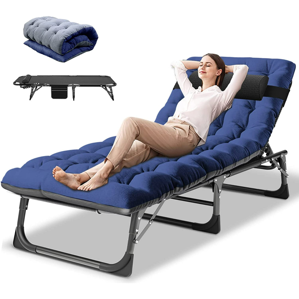 Sillón plegable, sillón reclinable para exteriores ajustable en 5 posiciones